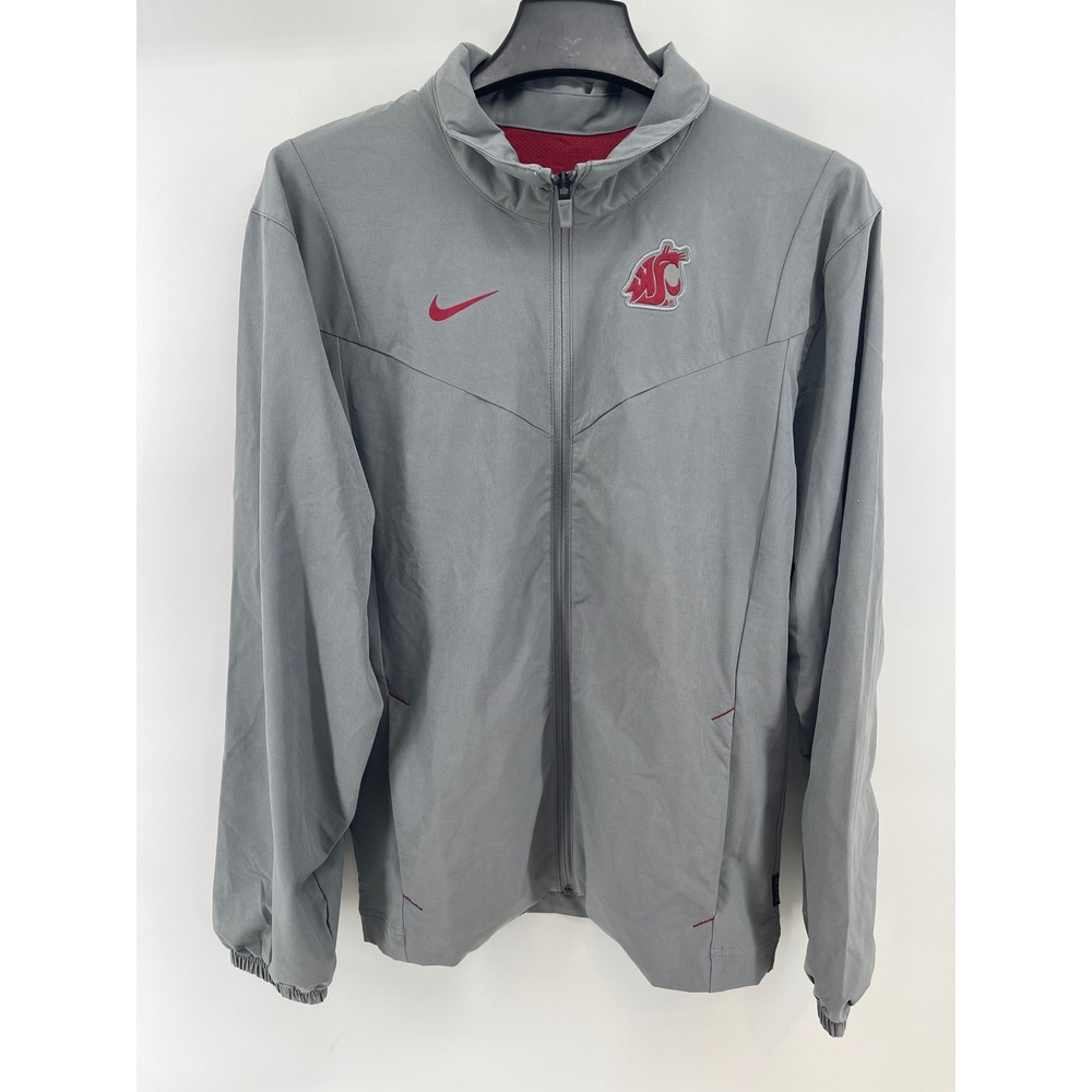 Nike Washington State Cougars WSU On-Field Full Zip Jacket Grey Mens XS EUC